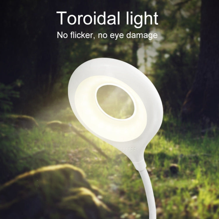 28 LEDs Flexible Goose Neck Hollow Ring Design Eye Protection Light with Clip & Small Night Light Function, TGX-770