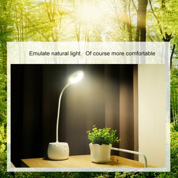 28 LEDs Flexible Goose Neck Hollow Ring Design Eye Protection Light with Pen Holder / Small Night Light Function, TGX-772