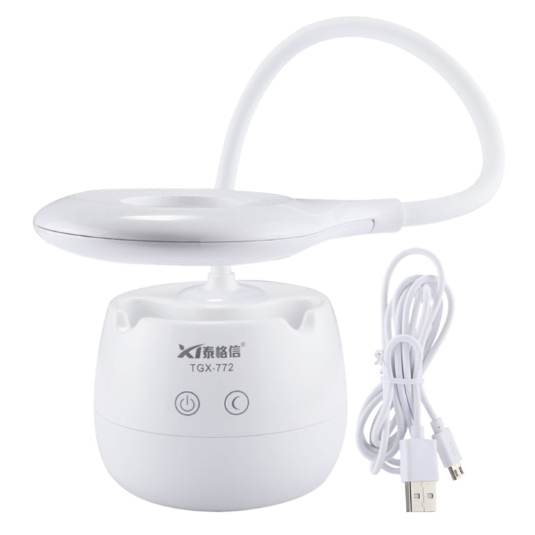 28 LEDs Flexible Goose Neck Hollow Ring Design Eye Protection Light with Pen Holder / Small Night Light Function, TGX-772