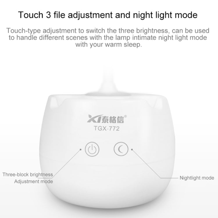 28 LEDs Flexible Goose Neck Hollow Ring Design Eye Protection Light with Pen Holder / Small Night Light Function, TGX-772