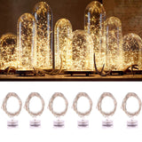 20 LEDs 2700-2900K Rope Fairy Light For Party / Holiday, Length: 2m, DC 6V, 6 PCS 2m