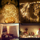 20 LEDs 2700-2900K Rope Fairy Light For Party / Holiday, Length: 2m, DC 6V, 6 PCS 2m