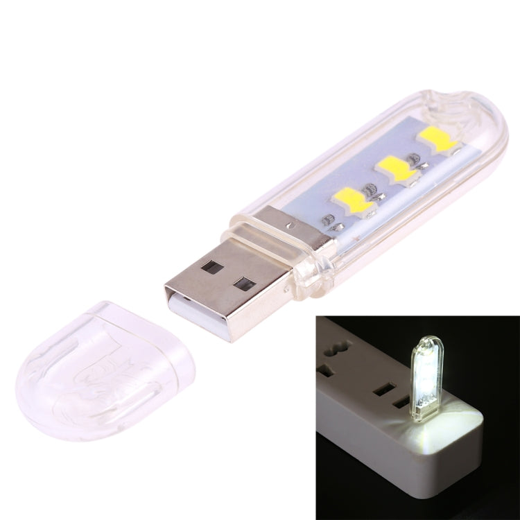 3 LEDs 5730 SMD USB LED Book Light Portable Night Lamp, 3 LEDs 3 LEDs White Light