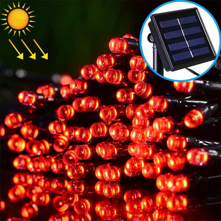200 LEDs Outdoor Waterproof Christmas Festival Decoration Solar Lamp String, Length: 22m Red