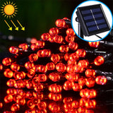 200 LEDs Outdoor Waterproof Christmas Festival Decoration Solar Lamp String, Length: 22m Red