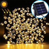 200 LEDs Outdoor Waterproof Christmas Festival Decoration Solar Lamp String, Length: 22m Warm White