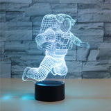 Astronaut Shape 3D Colorful LED Vision Light Table Lamp, USB & Battery Version, USB & Battery Version