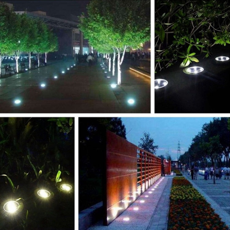 2 PCS 12 LEDs Solar Powered Buried Light Under Ground Lamp IP65 Waterproof Outdoor Garden Street Light, 12 LEDs