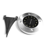 2 PCS 12 LEDs Solar Powered Buried Light Under Ground Lamp IP65 Waterproof Outdoor Garden Street Light, 12 LEDs