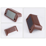 12 PCS Solar Powered LED Outdoor Stairway Light IP65 Waterproof Garden Lamp, Warm White Light, 12 PCS Brown, 12 PCS Black