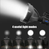 W590 P50 10W Rechargeable Strong LED Flashlight 4-Modes Outdoors Searchlight with Tripod, W590 P50