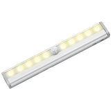 0.8W 10 LEDs Warm White Light Narrow Screen Intelligent Human Body Sensor Light LED Corridor Cabinet Light, USB Charging Version, 0.8W 10 LEDs Warm White