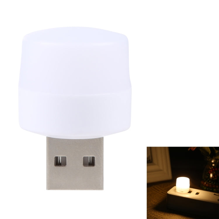100LM LED USB Mini Night Light, Round Round Warm White