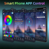 Smart Bluetooth APP Control Bare Board 2835 SMD RGB LED Rope Light, 60 LED/m, Length: 5m, 12V 2A 100-240V, 2835 SMD RGB LED, 5m, Bluetooth APP
