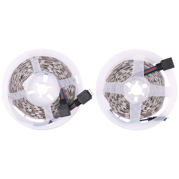 2pcs Bare Board 5050 SMD RGB LED Rope Light, 30 LED/m, Length: 5m, 12V 2A 100-240V, with 24 Keys Doodle Controller, 5050 SMD RGB LED, 5m x 2 5050 SMD RGB LED, 5m x 2 US Plug