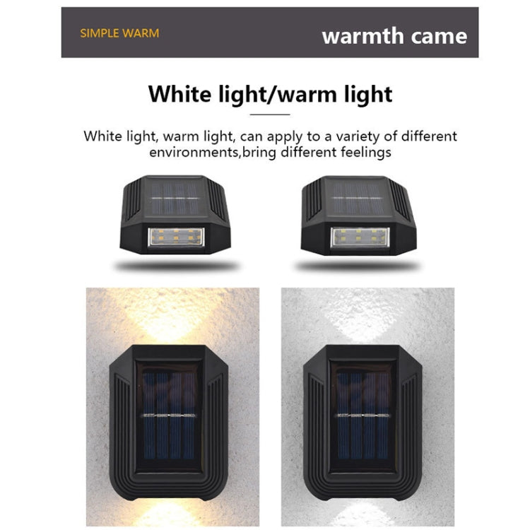 6 LED Solar Wall Lamp Outdoor Decorative Garden Up And Down Light