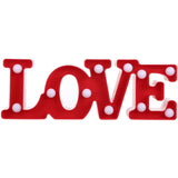 2 x AA Batteries Powered Party Festival Table Wedding Lamp Night Light, LOVE(Red), LOVE(White)