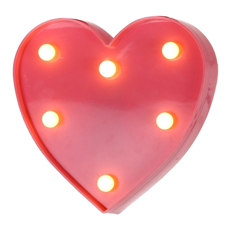 2 x AA Batteries Powered Party Festival Table Wedding Lamp Night Light, Heart(Yellow), Heart(Pink), Heart(Blue), Heart(Red), Heart(White) Heart(Pink) Pink