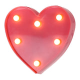 2 x AA Batteries Powered Party Festival Table Wedding Lamp Night Light, Heart(Yellow), Heart(Pink), Heart(Blue), Heart(Red), Heart(White) Heart(Pink) Pink