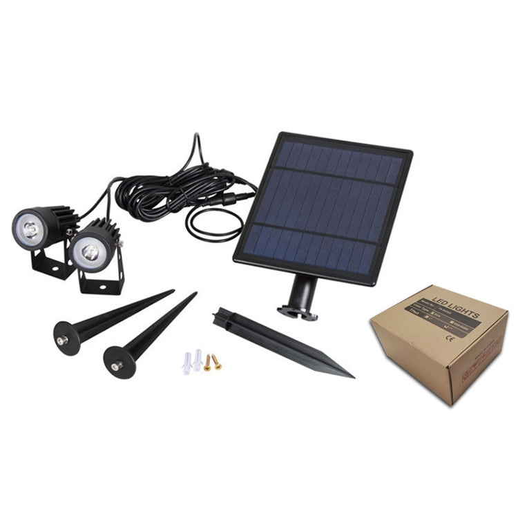 3W One for Three Solar Spotlight Outdoor IP65 Waterproof Light Control Induction Lawn Lamp, Luminous Flux: 300-400lm (RGB Cyclic Fixation), One for Three