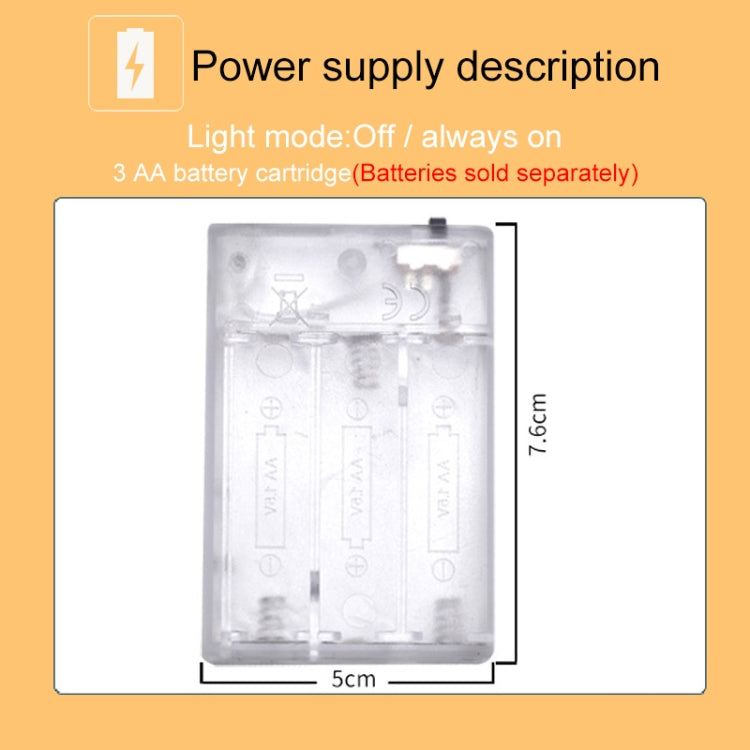 20 LEDs 3 x AA Batteries Box Operated Party Props Fairy Decoration Night Lamp, 3, 2, 1