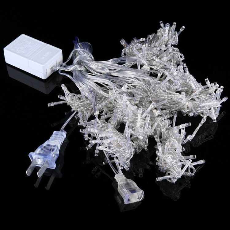 300 LEDs Curtain String Light with End Joint & Multi-function Controller & Memory Waterproof, US Plug, AC 110V, White Light US Plug, Warm White US Plug