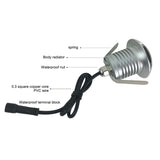 3W LED Embedded Polarized Buried Lamp IP67 Waterproof Turtle Shell Lamp Outdoor Garden Lawn Lamp, Warm Light 3000K Q2 Two-way Light, Warm Light 3000K Q2