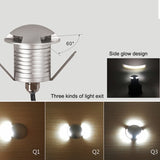3W LED Embedded Polarized Buried Lamp IP67 Waterproof Turtle Shell Lamp Outdoor Garden Lawn Lamp, Warm Light 3000K Q3 Three-way Light, Warm Light 3000K Q3