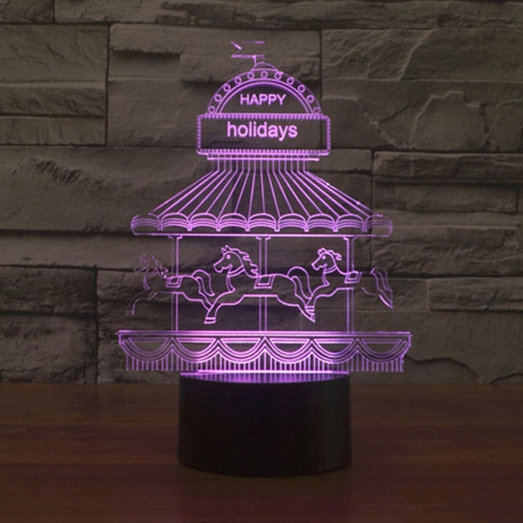 7 Color Discoloration Creative Visual Stereo Lamp Desk Lamp Night Light, Amusement Park Style
