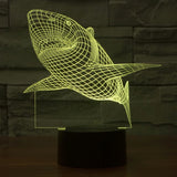 7 Color Discoloration Creative Visual Stereo Lamp Desk Lamp Night Light, Shark Style