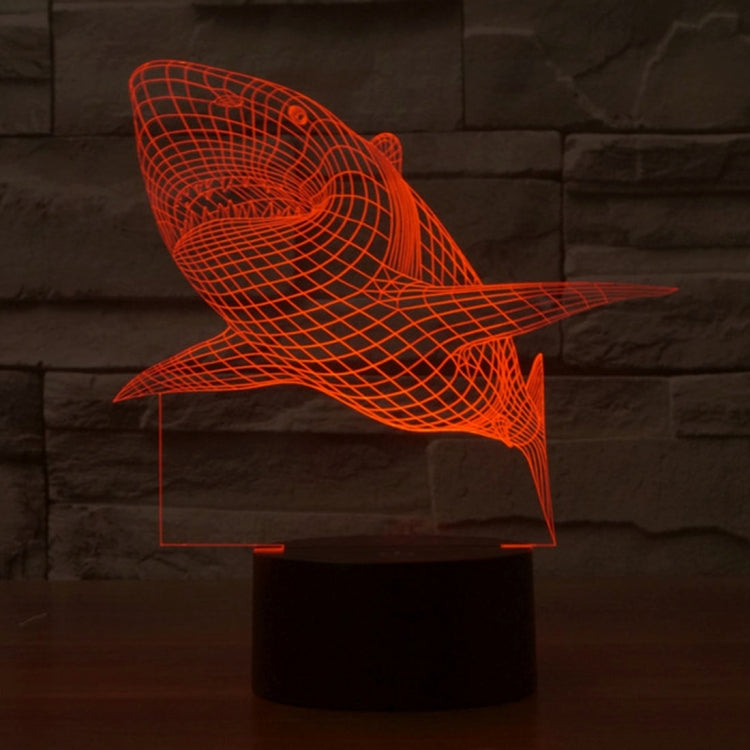 7 Color Discoloration Creative Visual Stereo Lamp Desk Lamp Night Light, Shark Style