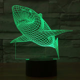 7 Color Discoloration Creative Visual Stereo Lamp Desk Lamp Night Light, Shark Style