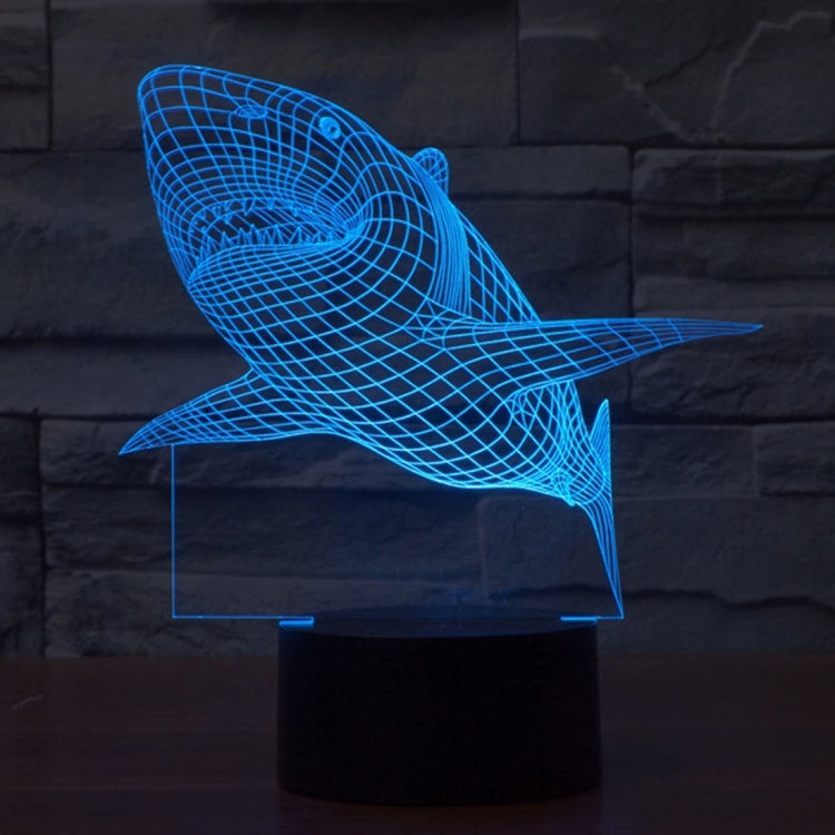 7 Color Discoloration Creative Visual Stereo Lamp Desk Lamp Night Light, Shark Style