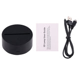 7 Color Discoloration Creative Visual Stereo Lamp Desk Lamp Night Light, Side Face Cat Style