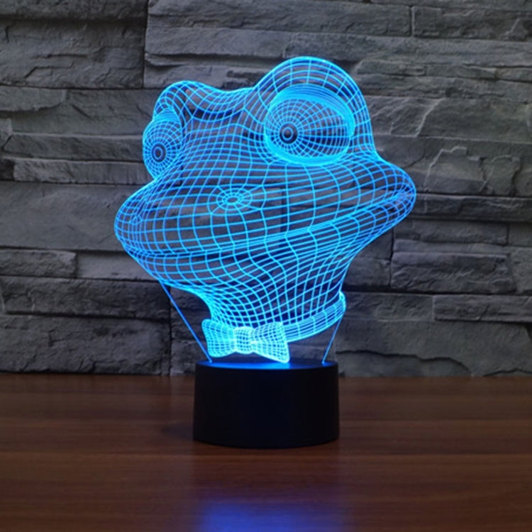 7 Color Discoloration Creative Visual Stereo Lamp Desk Lamp Night Light, Frog Style