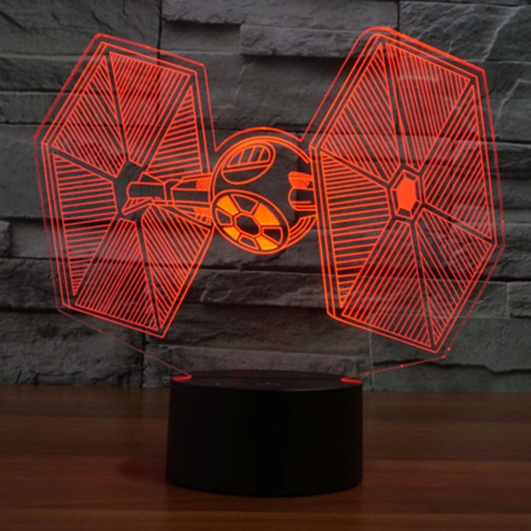 7 Color Discoloration Creative Visual Stereo Lamp Desk Lamp Night Light, TIE Fighter Style