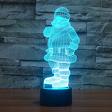 7 Color Discoloration Creative Visual Stereo Lamp Desk Lamp Night Light, Santa Claus Style