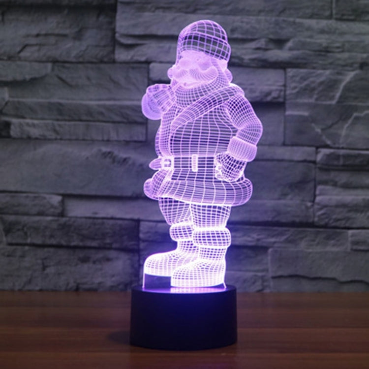 7 Color Discoloration Creative Visual Stereo Lamp Desk Lamp Night Light, Santa Claus Style