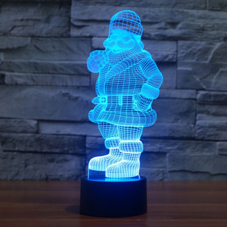 7 Color Discoloration Creative Visual Stereo Lamp Desk Lamp Night Light, Santa Claus Style