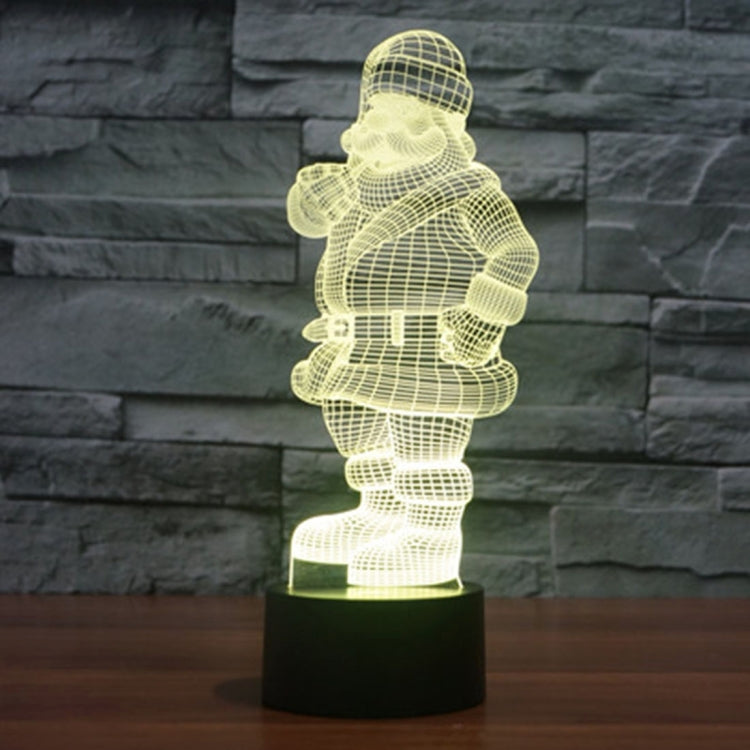7 Color Discoloration Creative Visual Stereo Lamp Desk Lamp Night Light, Santa Claus Style