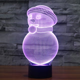 7 Color Discoloration Creative Visual Stereo Lamp Desk Lamp Night Light, Snowman Style