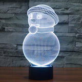 7 Color Discoloration Creative Visual Stereo Lamp Desk Lamp Night Light, Snowman Style