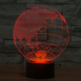 7 Color Discoloration Creative Visual Stereo Lamp Desk Lamp Night Light, Asia Style