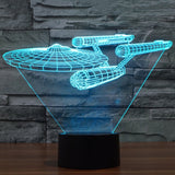 7 Color Discoloration Creative Visual Stereo Lamp Desk Lamp Night Light, Star Trek Battleship Style