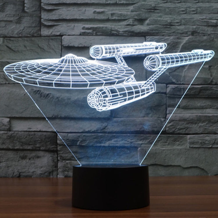 7 Color Discoloration Creative Visual Stereo Lamp Desk Lamp Night Light, Star Trek Battleship Style