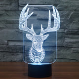 7 Color Discoloration Creative Visual Stereo Lamp Desk Lamp Night Light, Elaphurus Davidianus Style