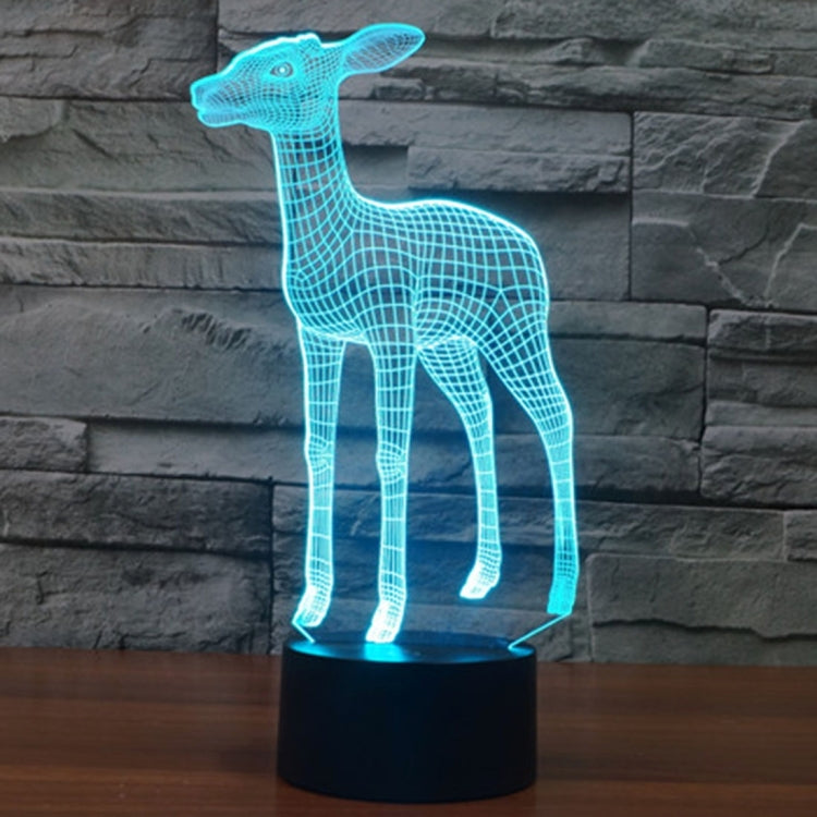 7 Color Discoloration Creative Visual Stereo Lamp Desk Lamp Night Light, Deer Style