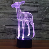 7 Color Discoloration Creative Visual Stereo Lamp Desk Lamp Night Light, Deer Style