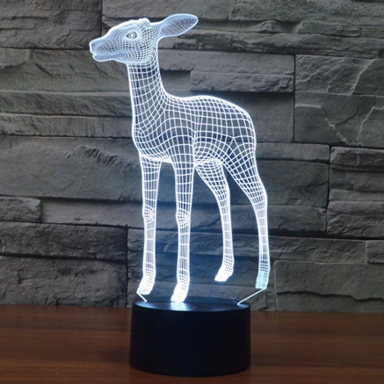 7 Color Discoloration Creative Visual Stereo Lamp Desk Lamp Night Light, Deer Style
