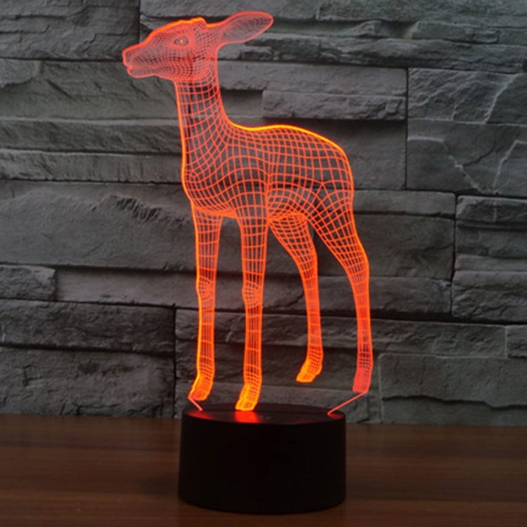 7 Color Discoloration Creative Visual Stereo Lamp Desk Lamp Night Light, Deer Style